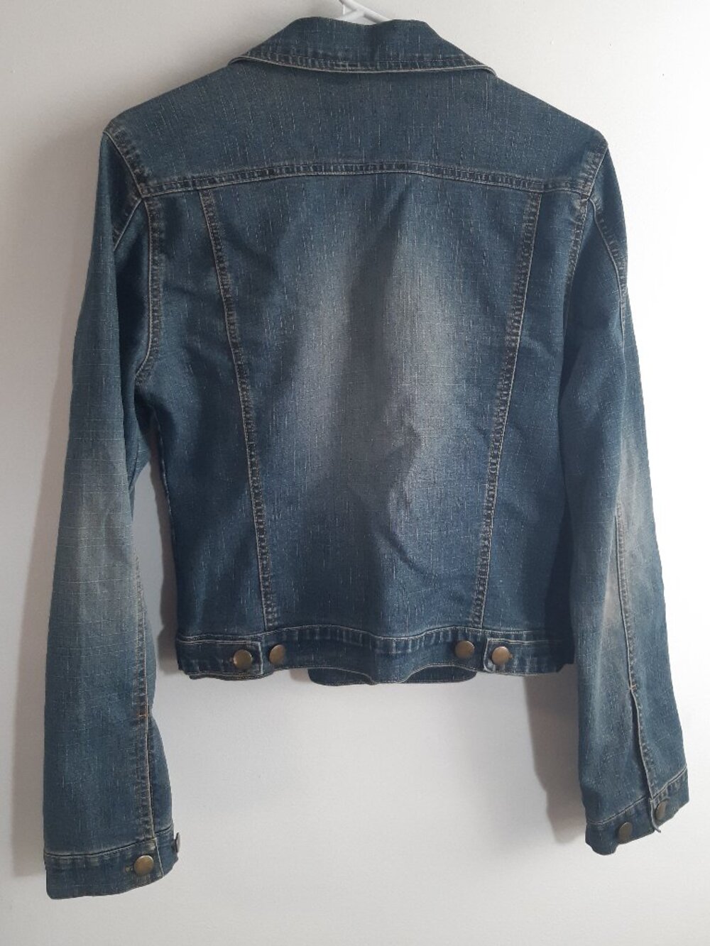 DCS Collection Blue Jean Denim Jacket Medium Coat Fashion Women Vintage Y2K - Picture 6 of 10